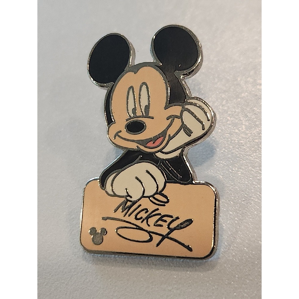 MICKEY MOUSE AUTOGRAPH PEACH Pin 00061 production Sample AP Artist Proof LE 25 - Picture 2 of 6